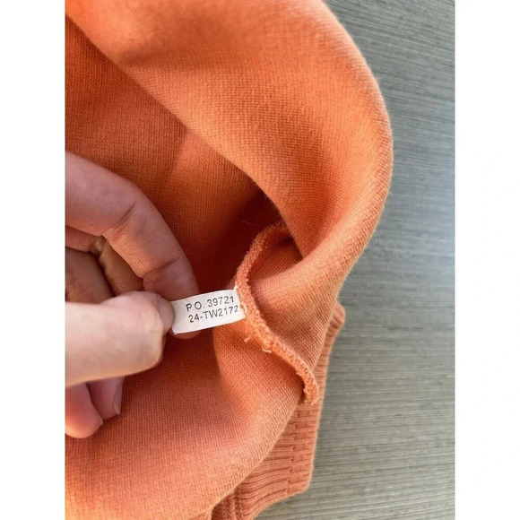 Tommy Bahama Aruba 1/4 Zip Knit Sweatshirt Sweater Coral Orange S - Picture 7 of 9